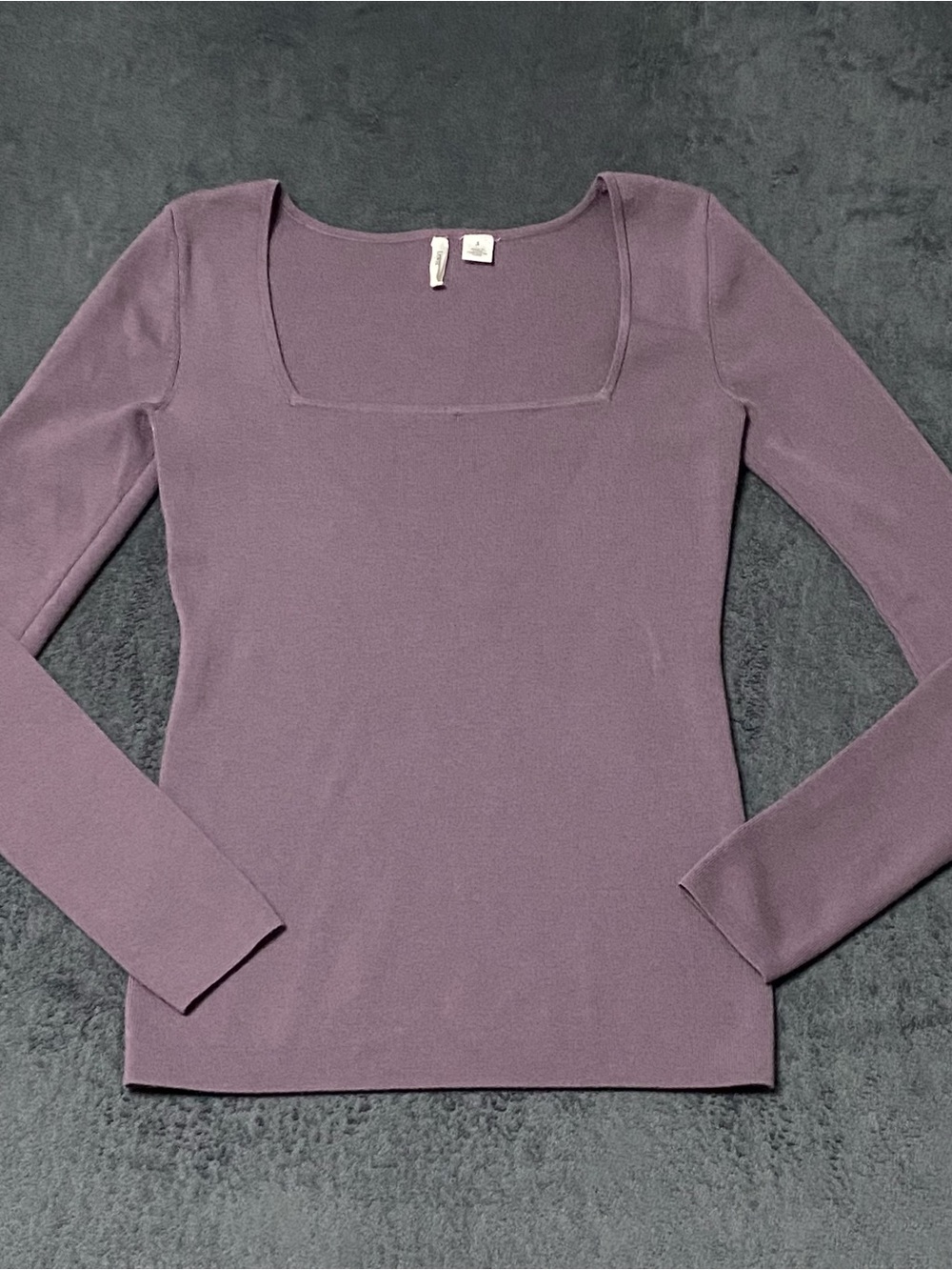 Lewit Sweater Womens S Purple Pullover Long Sleeve Square Neck Merino Wool Blend